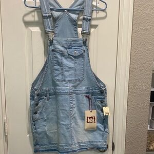 lei Light Blue Denim Overall Dress